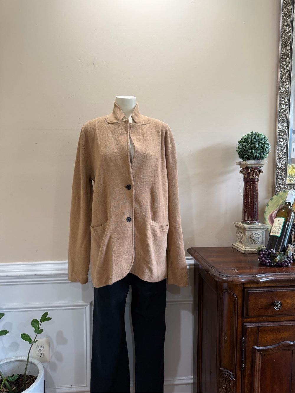J. Crew Women’s Camel Button-Front Cardigan